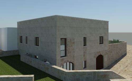 Progetto di ristrutturazione con ampliamento isovolumetrico di una casa di campagna.