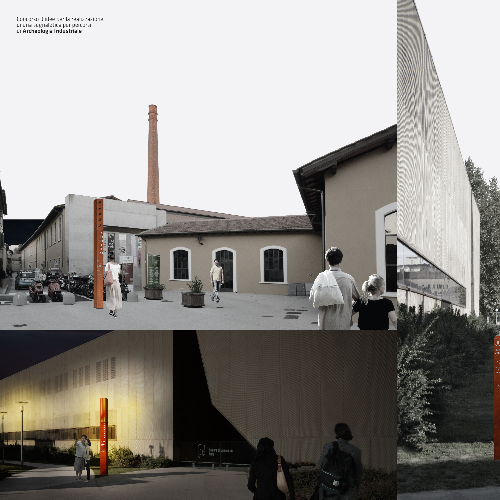 Segnaletica per percorsi di archeologia industriale sul territorio di Prato