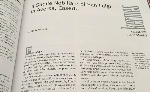 Restauro Sedile di San Luigi in Aversa (CE)
